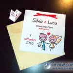 Partecipazioni quadrate Silvia e Luca