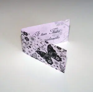 Bigliettini bomboniere lilla farfalla