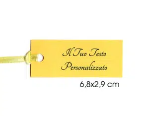 tag bomboniere rettangolare GIALLO SOLE 6,8x2,9