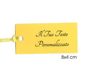 tag bomboniere rettangolare GIALLO SOLE 8X4