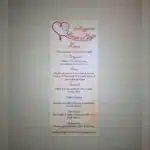 Menu matrimonio personalizzato cuore