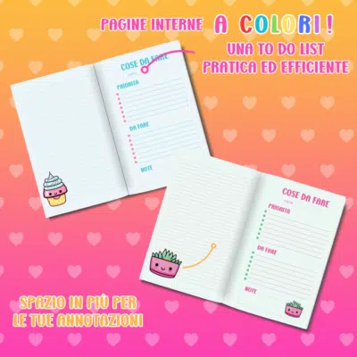 Agenda delle cose da fare Kawaii edition pagine interne