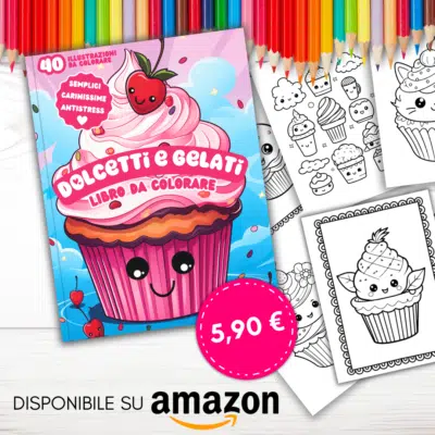 Libro da colorare dolcetti e gelati