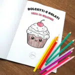 Libro da colorare dolcetti e gelati pagina iniziale